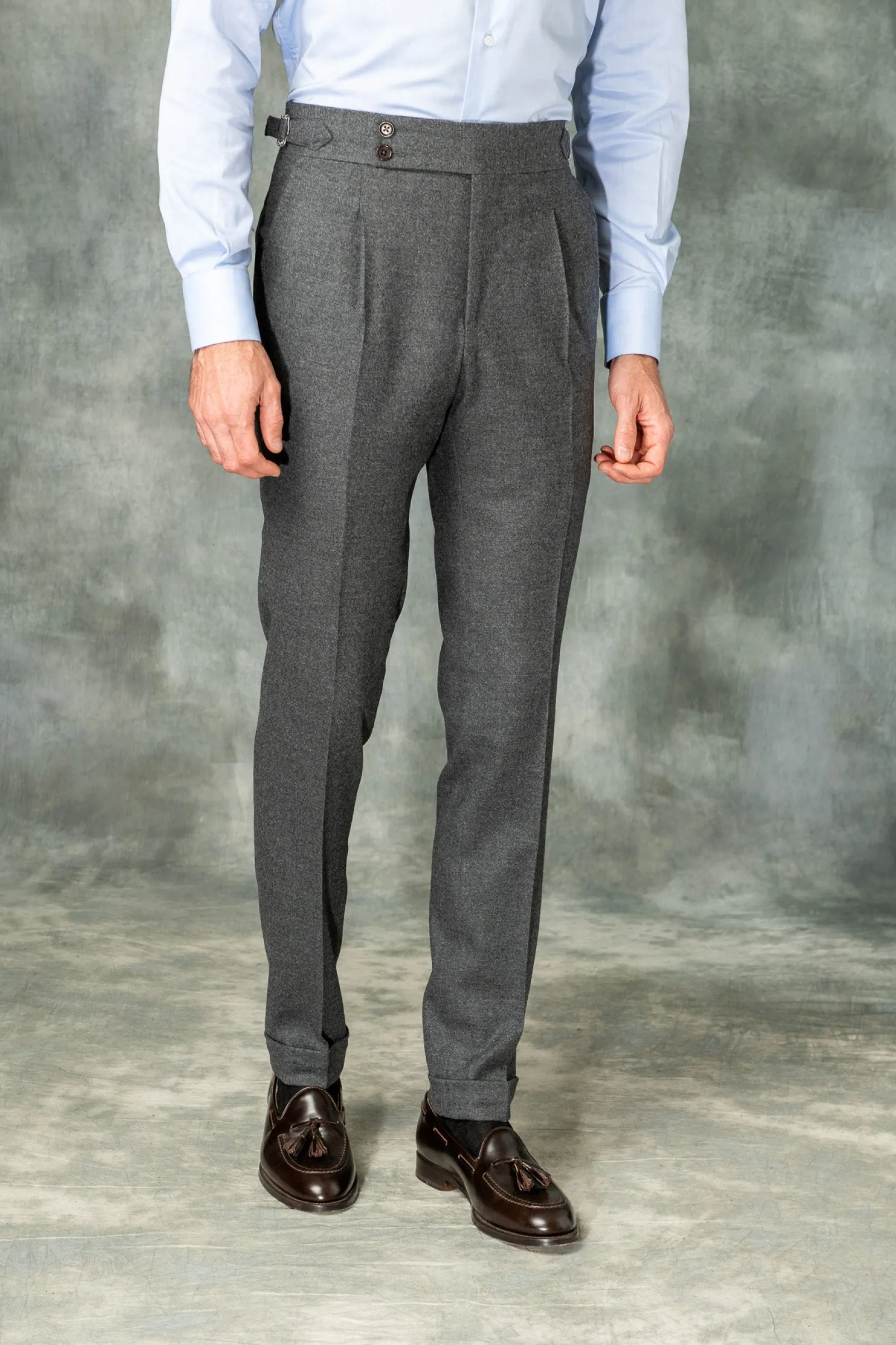 anthracite_flannel_soragn_1.webp Anthracite flannel Soragna trousers - Made in Italy