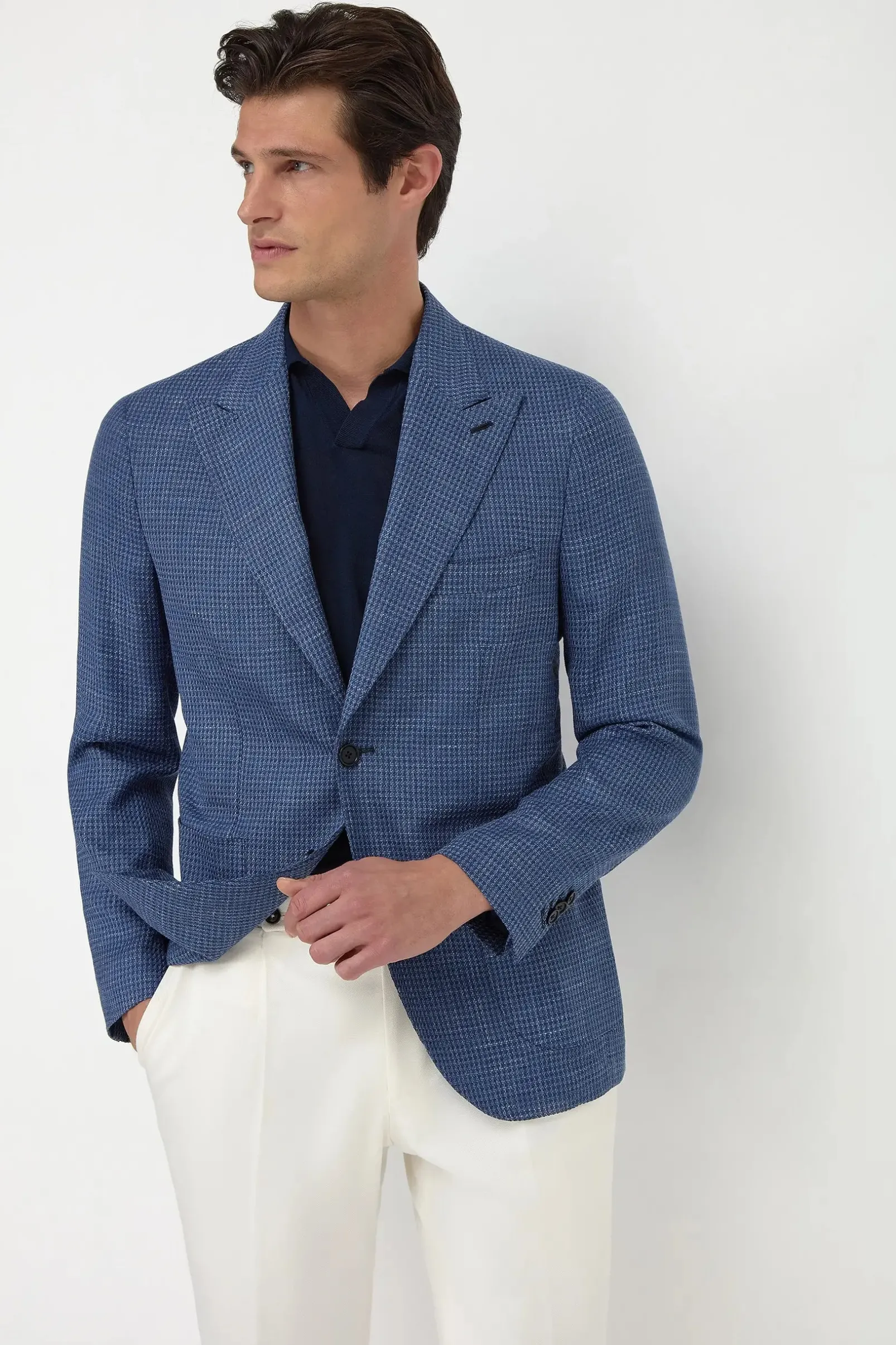 avio_blue_houndstooth_jac_0.webp Avio blue houndstooth jacket - Made in Italy