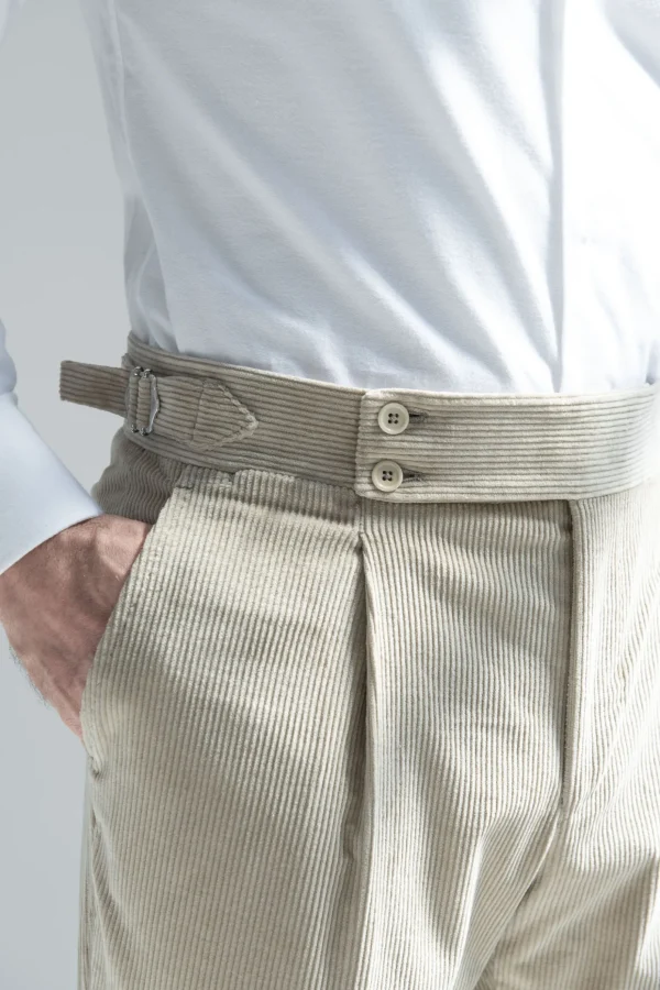 Beige corduroy trousers