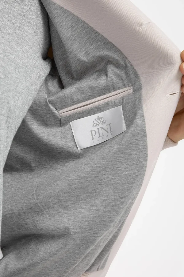 Beige cotton and silk bomber - Made in Italy