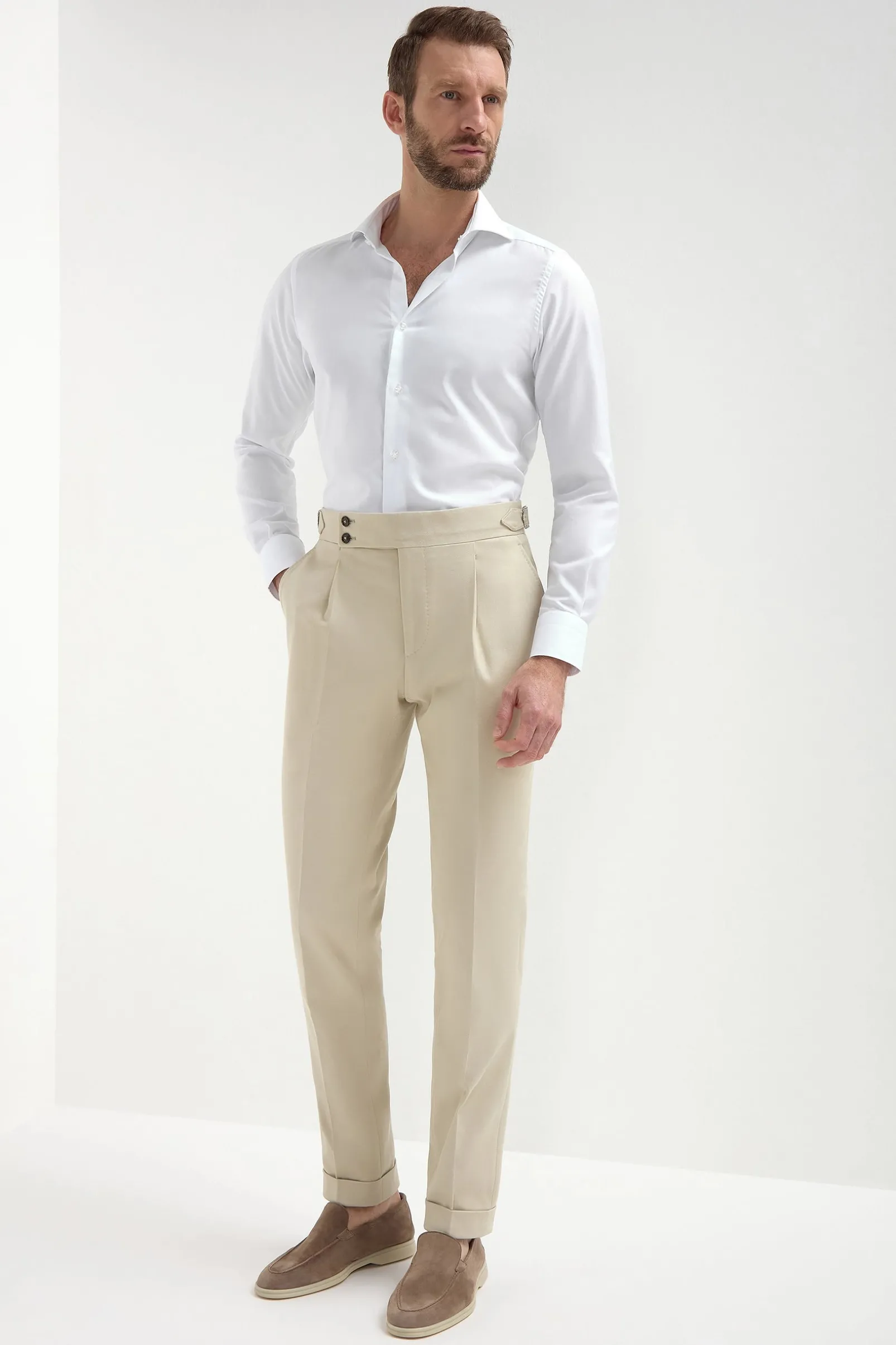 beige_cotton_soragna_trou_2.webp Beige cotton Soragna trousers - Made in Italy