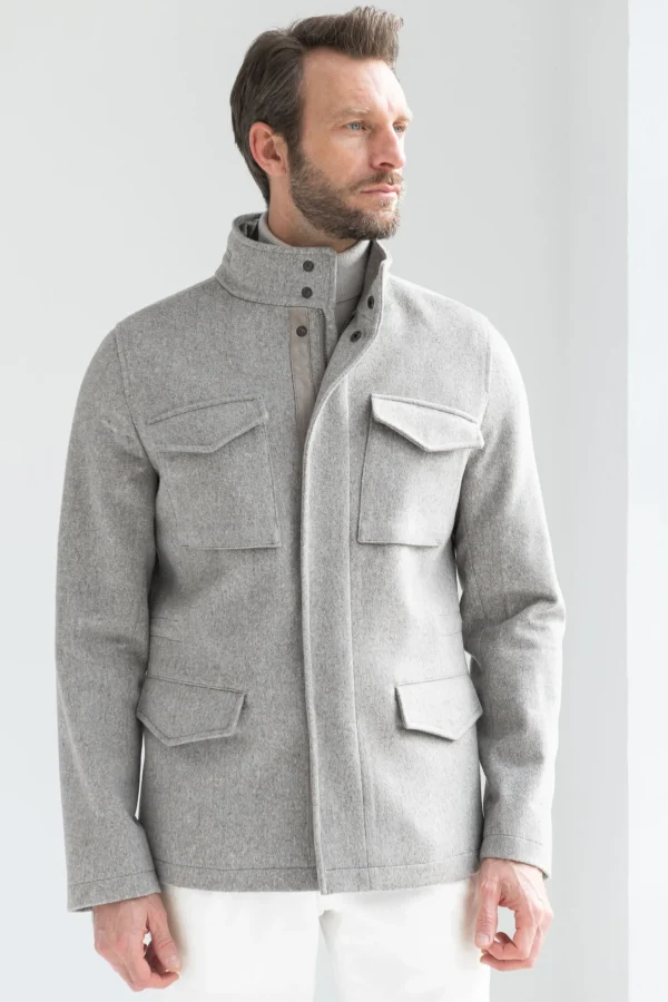 Beige field jacket - Made in Italy