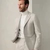 Beige herringbone suit - Made in Italy