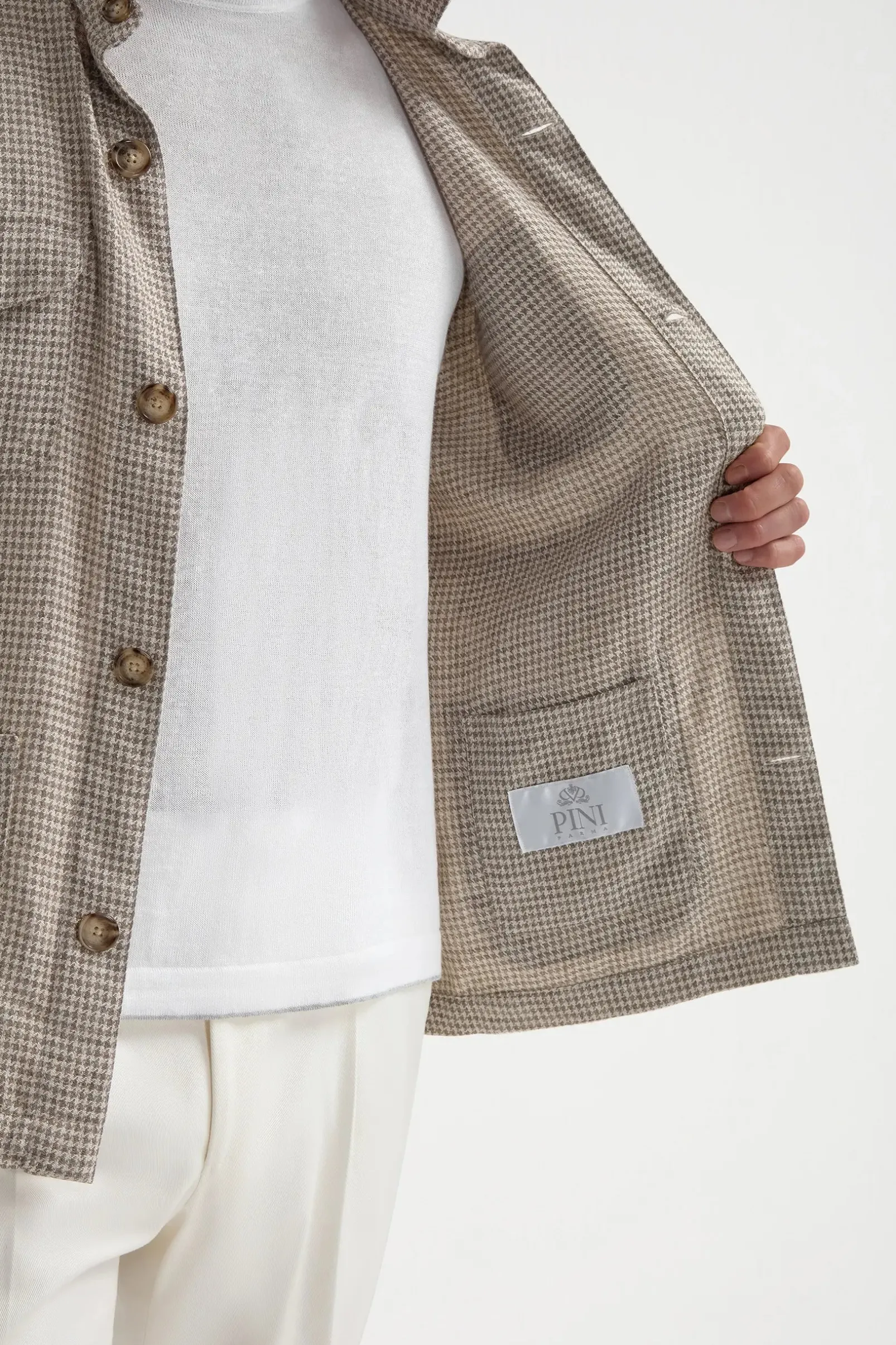 beige_houndstooth_safari__2.webp Beige houndstooth safari jacket - Made in Italy