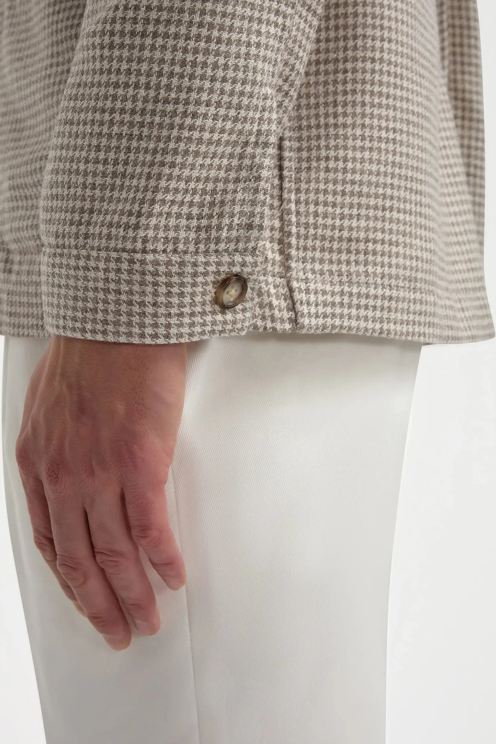 beige_houndstooth_safari__3.webp Beige houndstooth safari jacket - Made in Italy