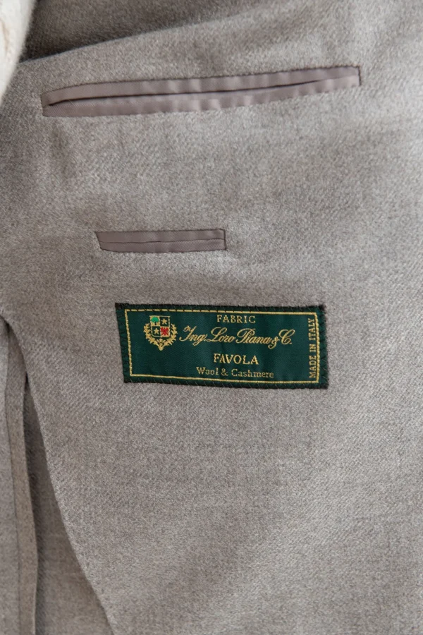 Beige jacket in wool and cashmere - Made in Italy