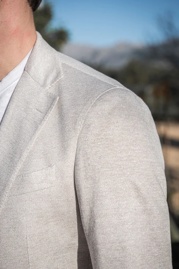 Beige jersey jacket - Made in Italy
