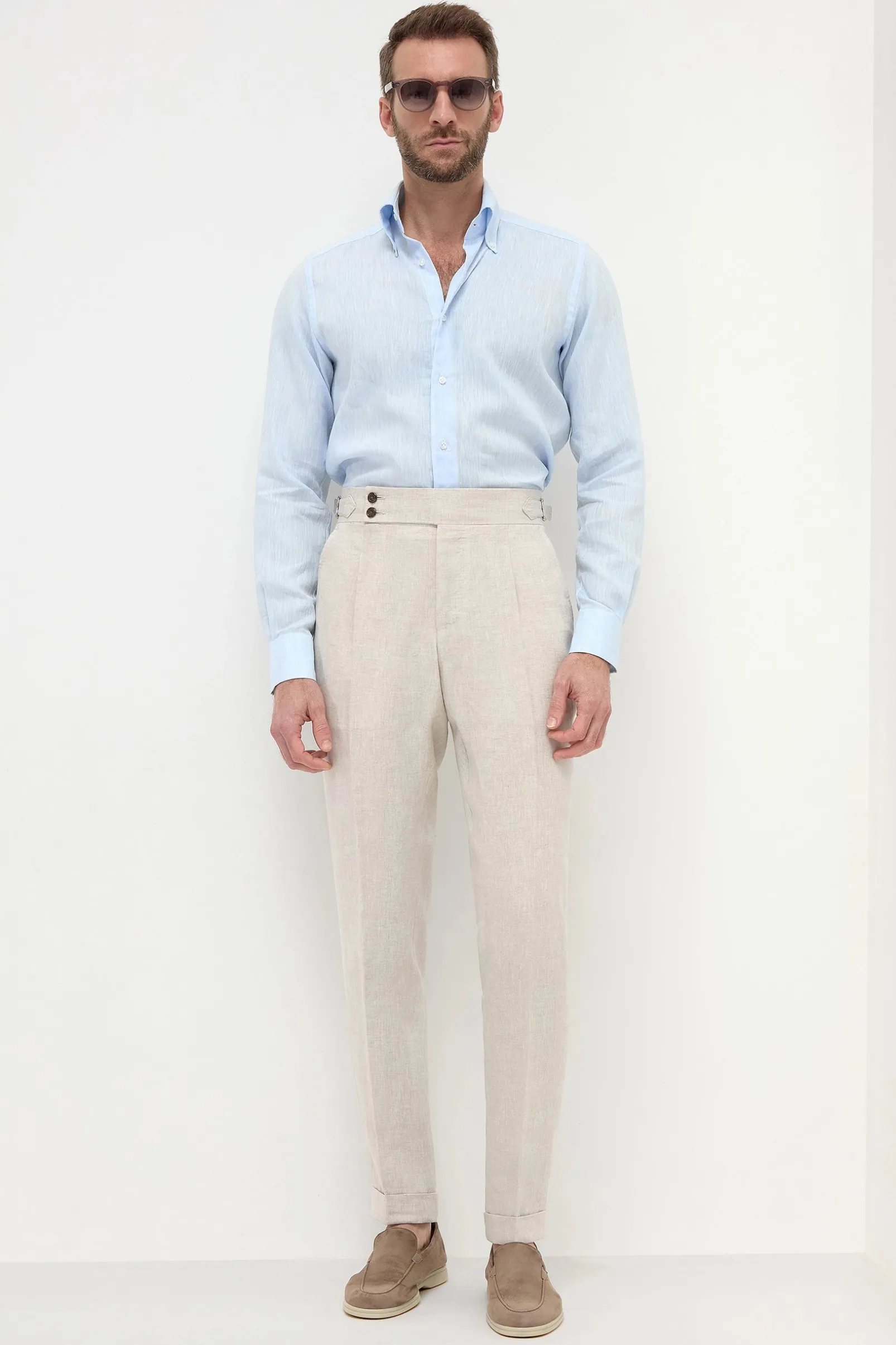beige_linen_soragna_trous_3.webp Beige linen Soragna trousers - Made in Italy