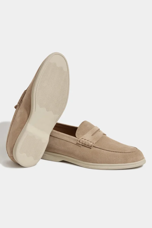 Beige penny loafers - Made in Italy