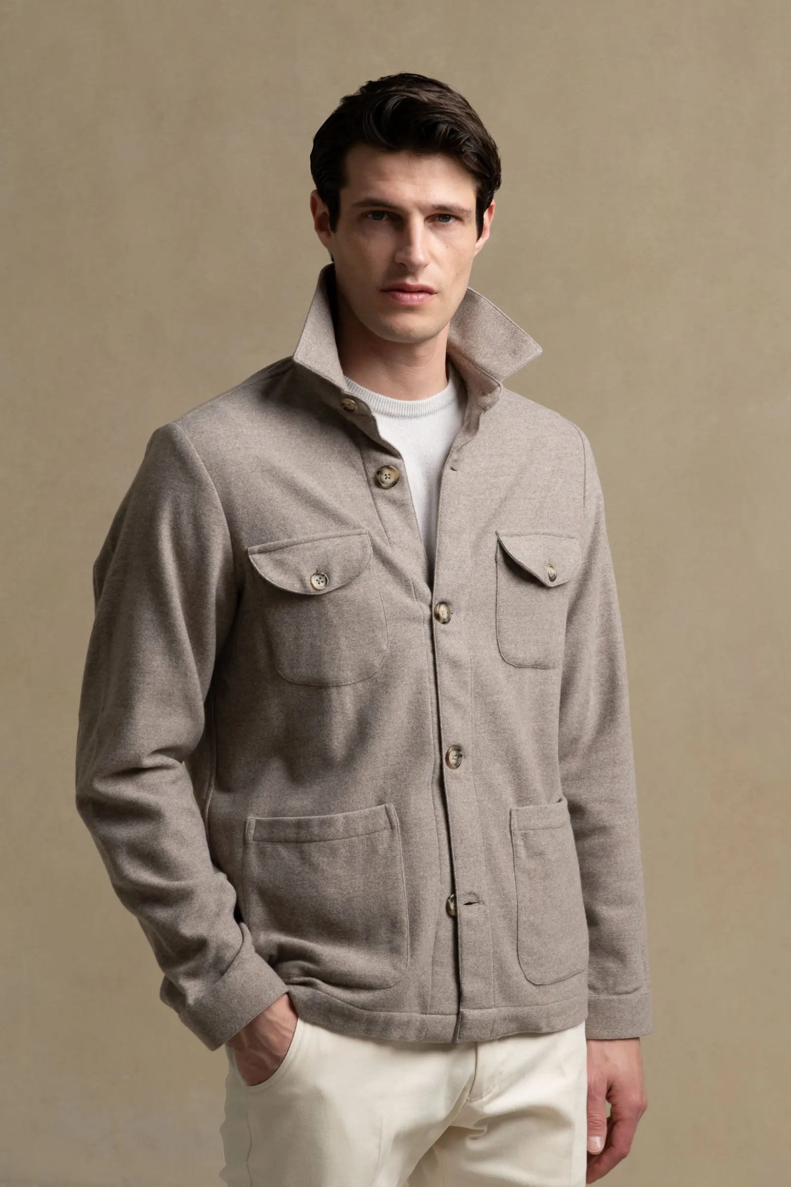beige_safari_jacket_flann_0.webp Beige Safari Jacket flannel Super 180s – Made in Italy