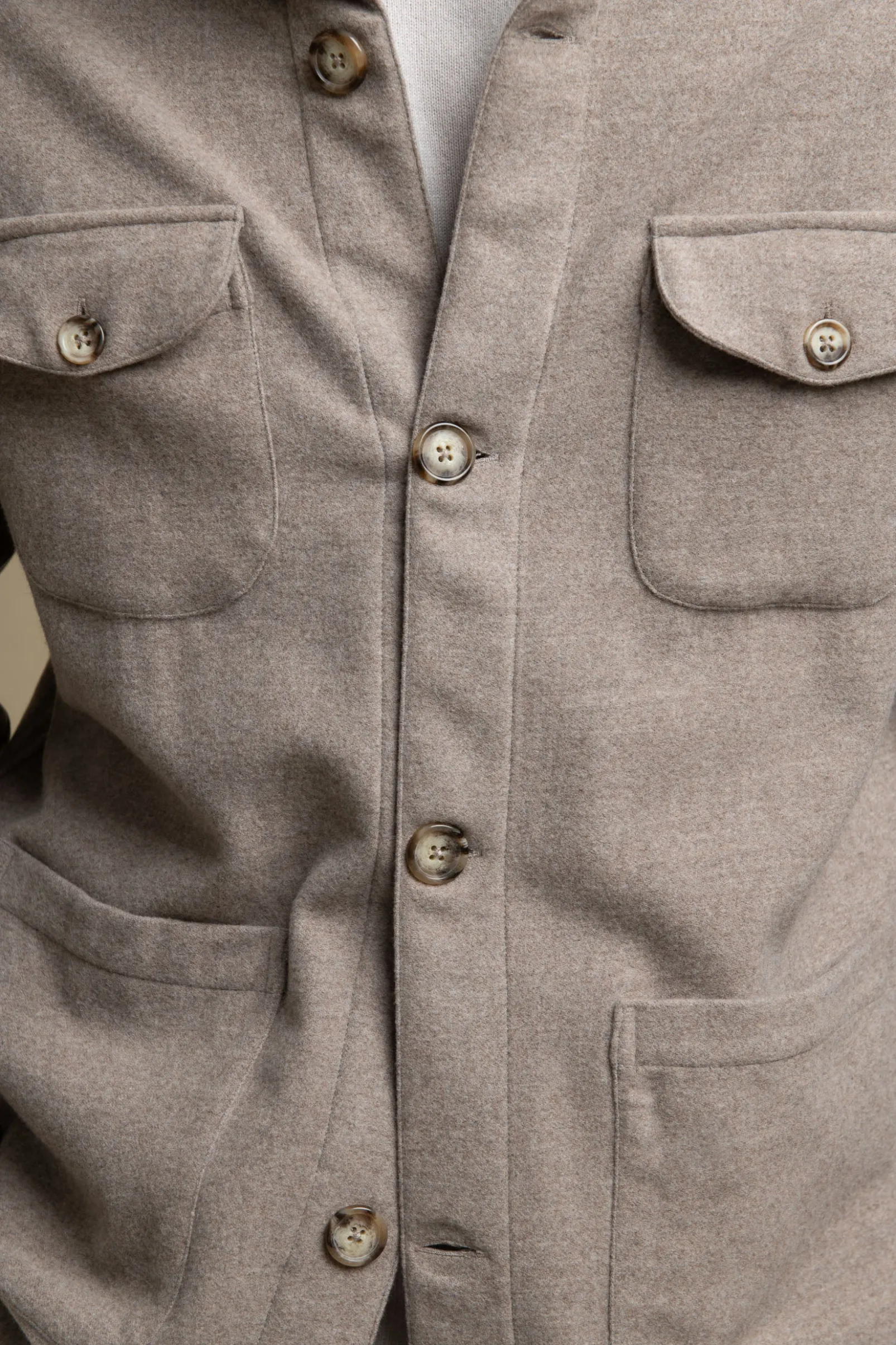 beige_safari_jacket_flann_3.webp Beige Safari Jacket flannel Super 180s – Made in Italy