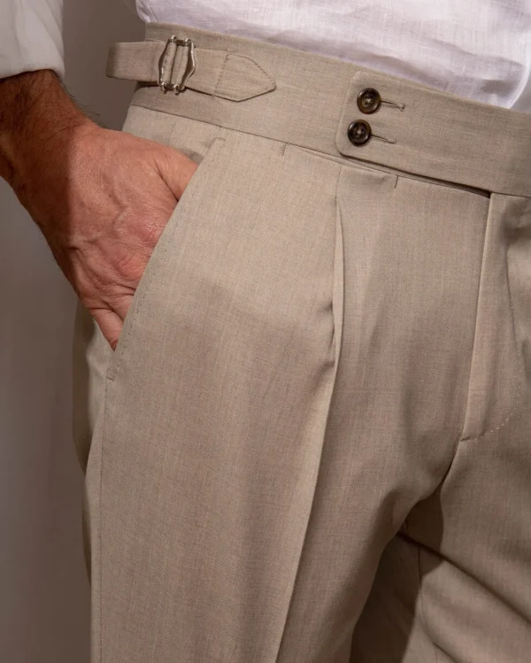 Beige Soragna trousers - Made in Italy