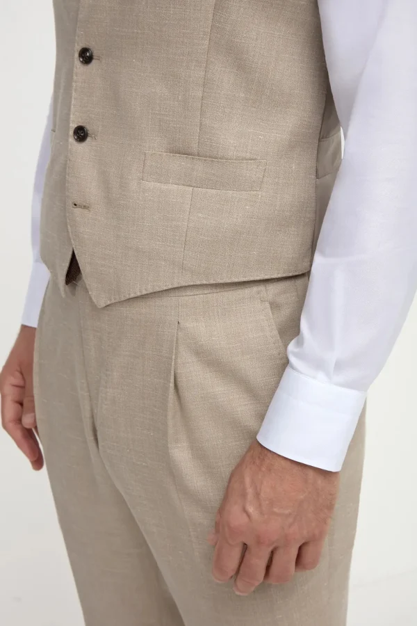 Beige waistcoat - Made in Italy
