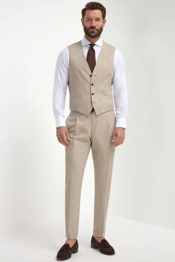 Beige waistcoat - Made in Italy