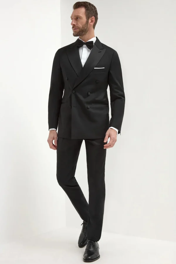 Black double breasted tuxedo - Made in Italy