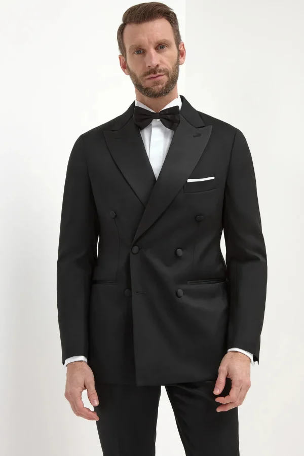 Black double breasted tuxedo - Made in Italy