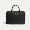 Black leather briefcase - Made in Italy