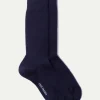Blue - Super durable Wool short socks - Made in Italy