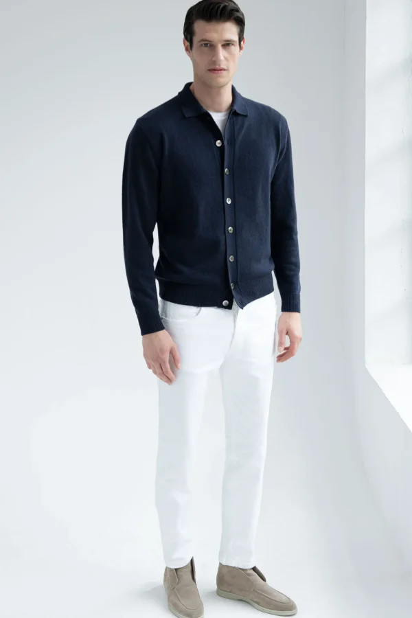 Blue cardigan – Made in Italy