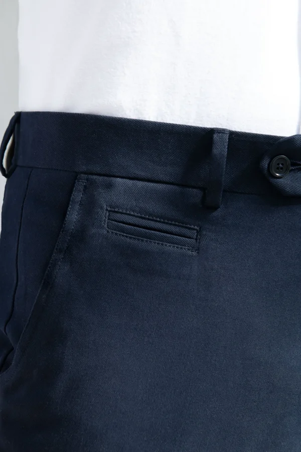 Blue cotton and cashmere Garda trousers - Made in Italy