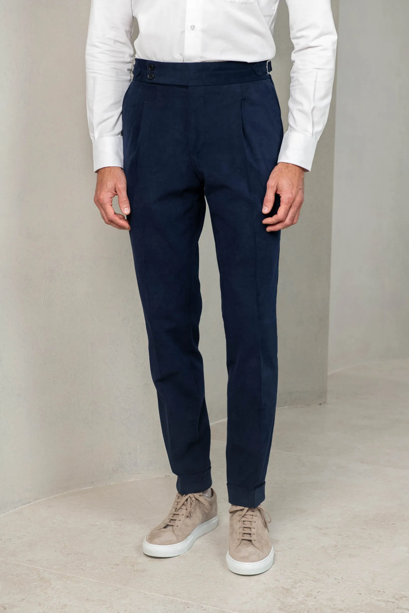 blue_cotton_soragna_trous_2.webp Blue cotton Soragna trousers - Made in Italy