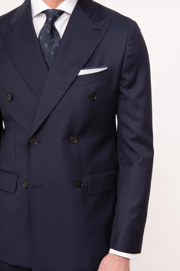 Blue double breasted suit - Made in Italy