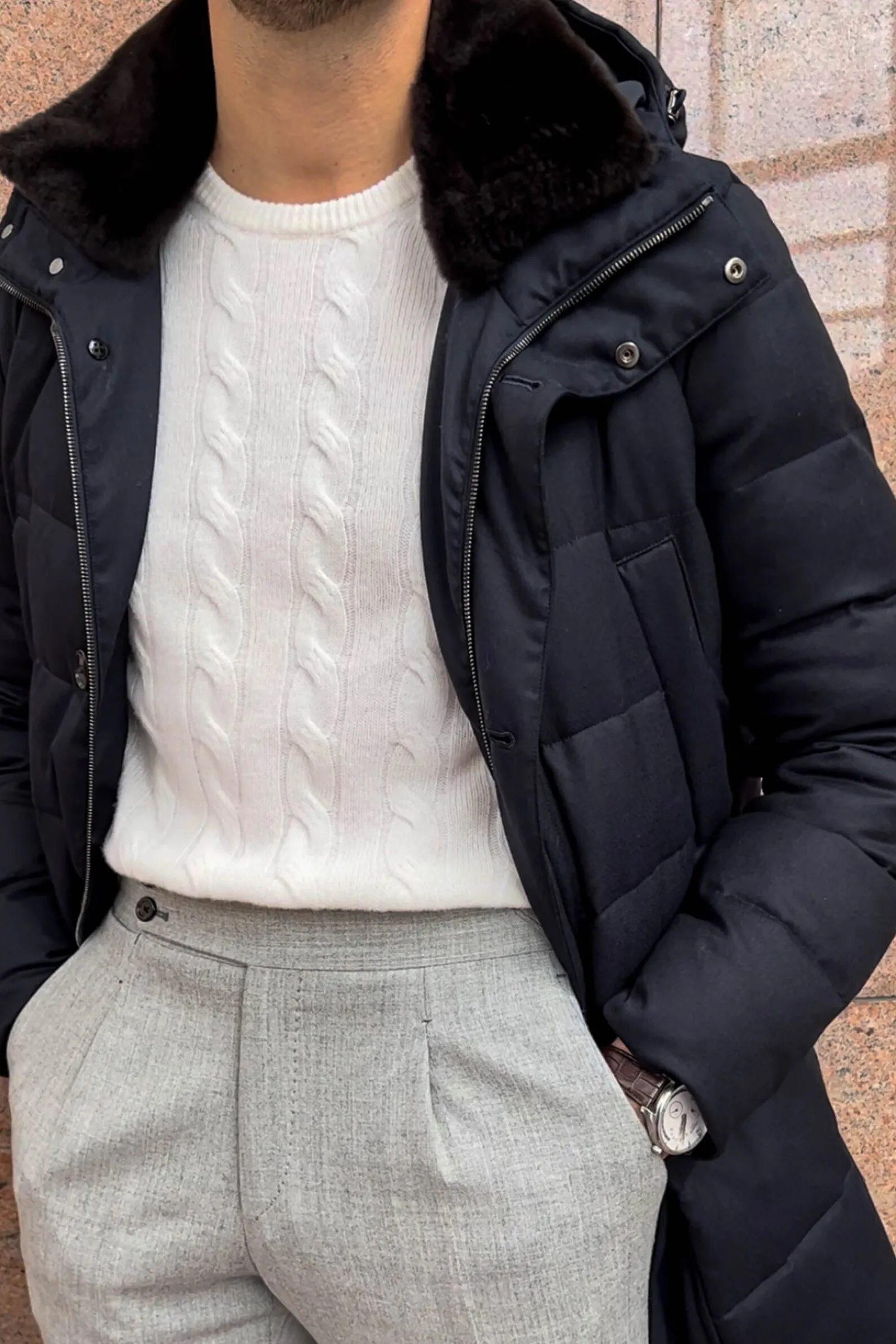 blue_down_coat_with_remov_2.webp Blue down coat with removable shearling collar – Made in Italy