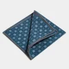 Blue fancy reversible pocket square - Made in Italy