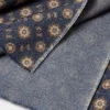 Blue fancy reversible scarf - Made in Italy