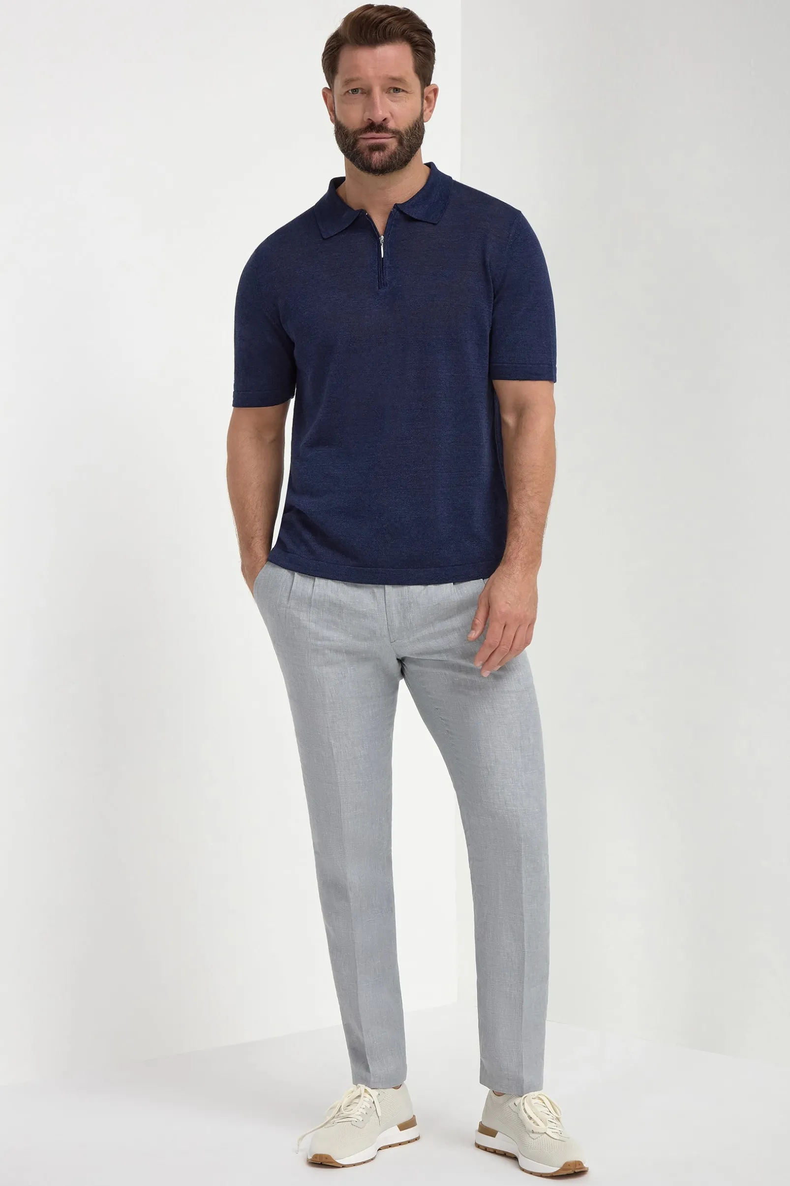 blue_linen_and_cotton_zip_4.webp Blue linen and cotton zipped polo - Made in Italy