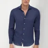 Blue linen shirt - Made in Italy