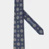 Blue macro fancy tie - Made In Italy