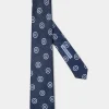 Blue macro fancy tie - Made in Italy