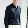 Blue Merino polo - Made in Italy