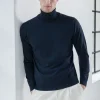 Blue Merino Turtleneck – Made in Italy