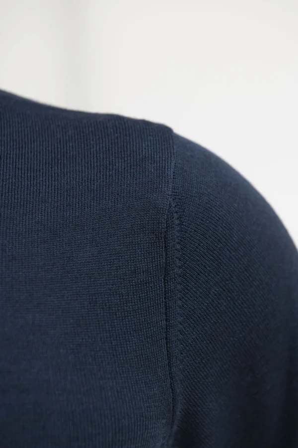 Blue Merino Turtleneck – Made in Italy