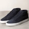 Blue Mid Top Sneakers - Made In Italy