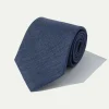 Blue printed silk tie - Made In Italy