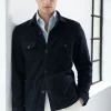 Blue Safari Jacket flannel Super 180s – Made in Italy