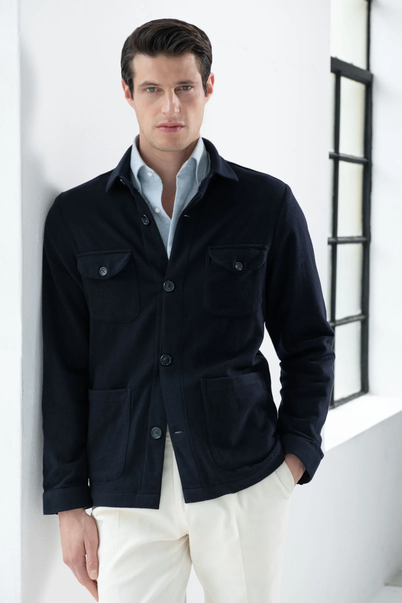 blue_safari_jacket_flanne_0.webp Blue Safari Jacket flannel Super 180s – Made in Italy