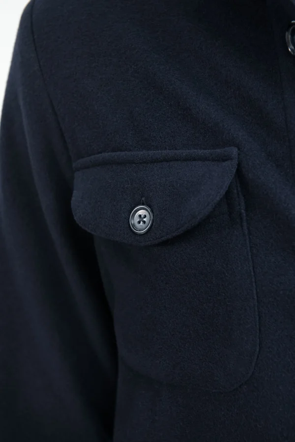 Blue Safari Jacket flannel Super 180s – Made in Italy