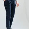 Blue stretch canvas cargo - Made in Italy
