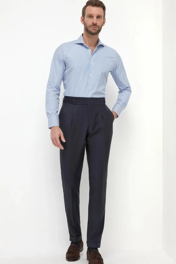 Blue Striped Shirt - Made in Italy