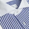 Blue striped white collar shirt Limited Edition - Made in Italy