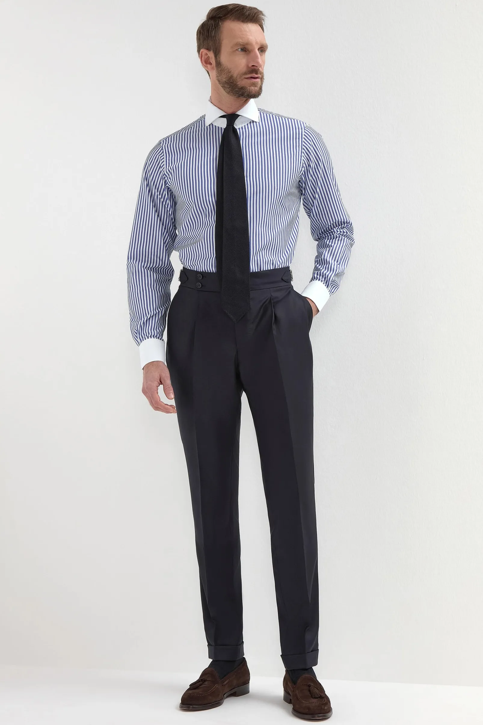 blue_striped_white_collar_5.webp Blue striped white collar shirt Limited Edition - Made in Italy