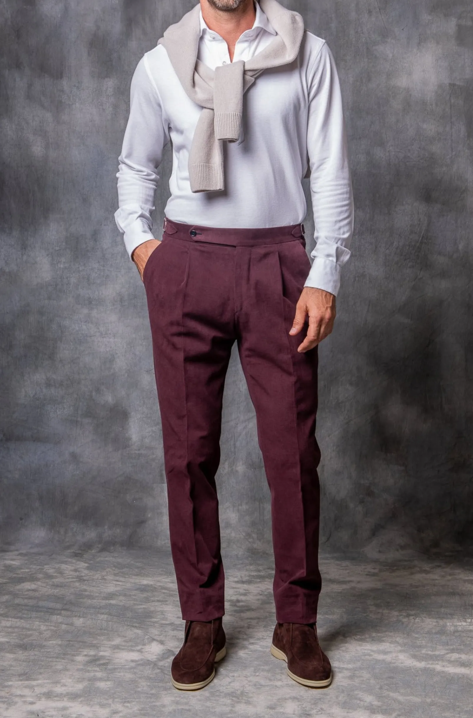 bordeaux_cotton_biella_tr_0.webp Bordeaux Cotton Biella Trousers - Made in Italy