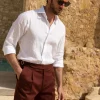 Bordeaux cotton shorts - Made in Italy