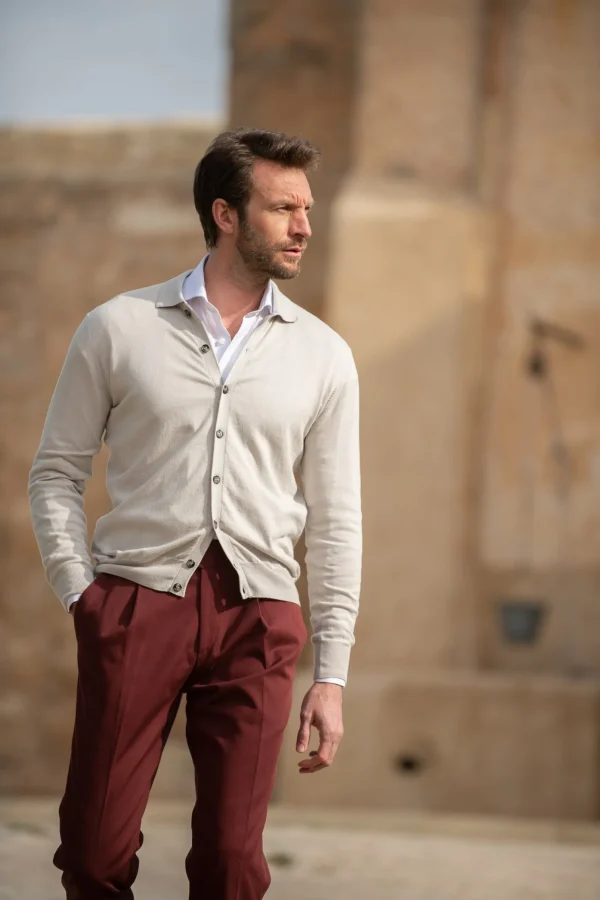 Bordeaux cotton trousers