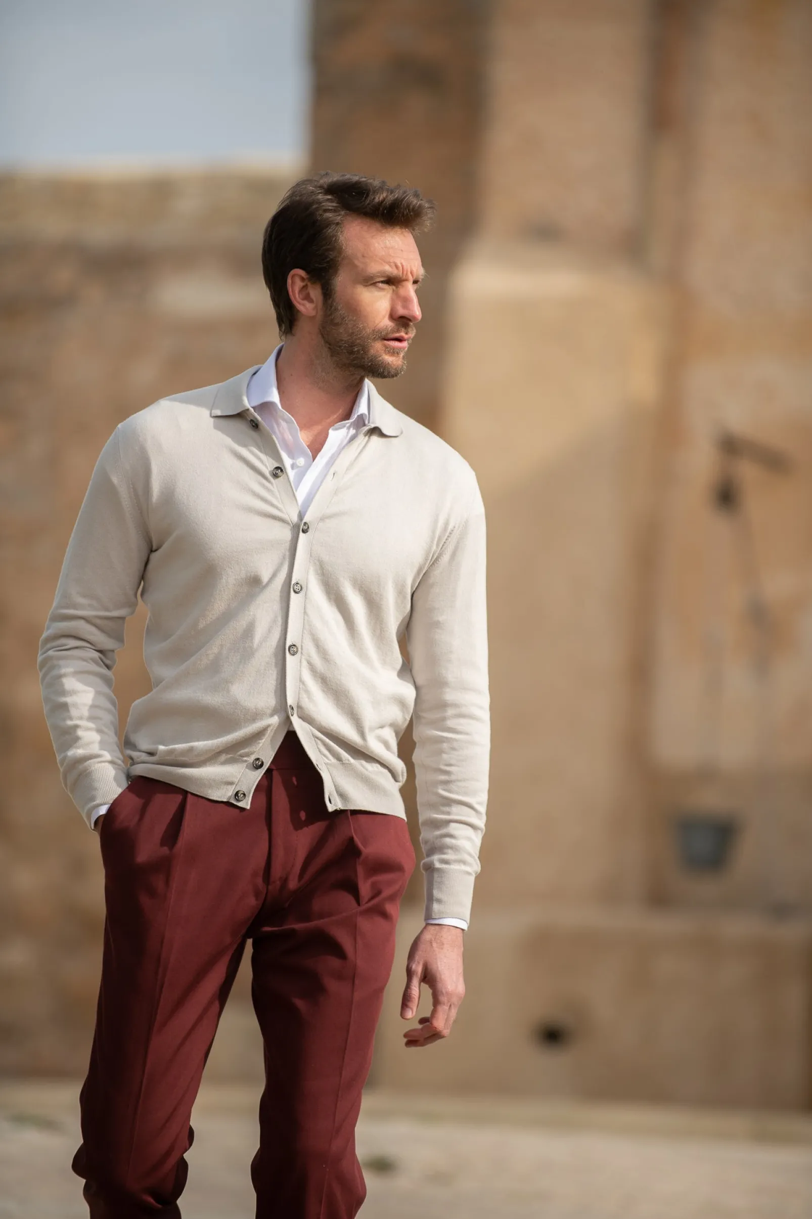 bordeaux_cotton_trousers__3.webp Bordeaux cotton trousers "Soragna Capsule Collection" - Made in Italy