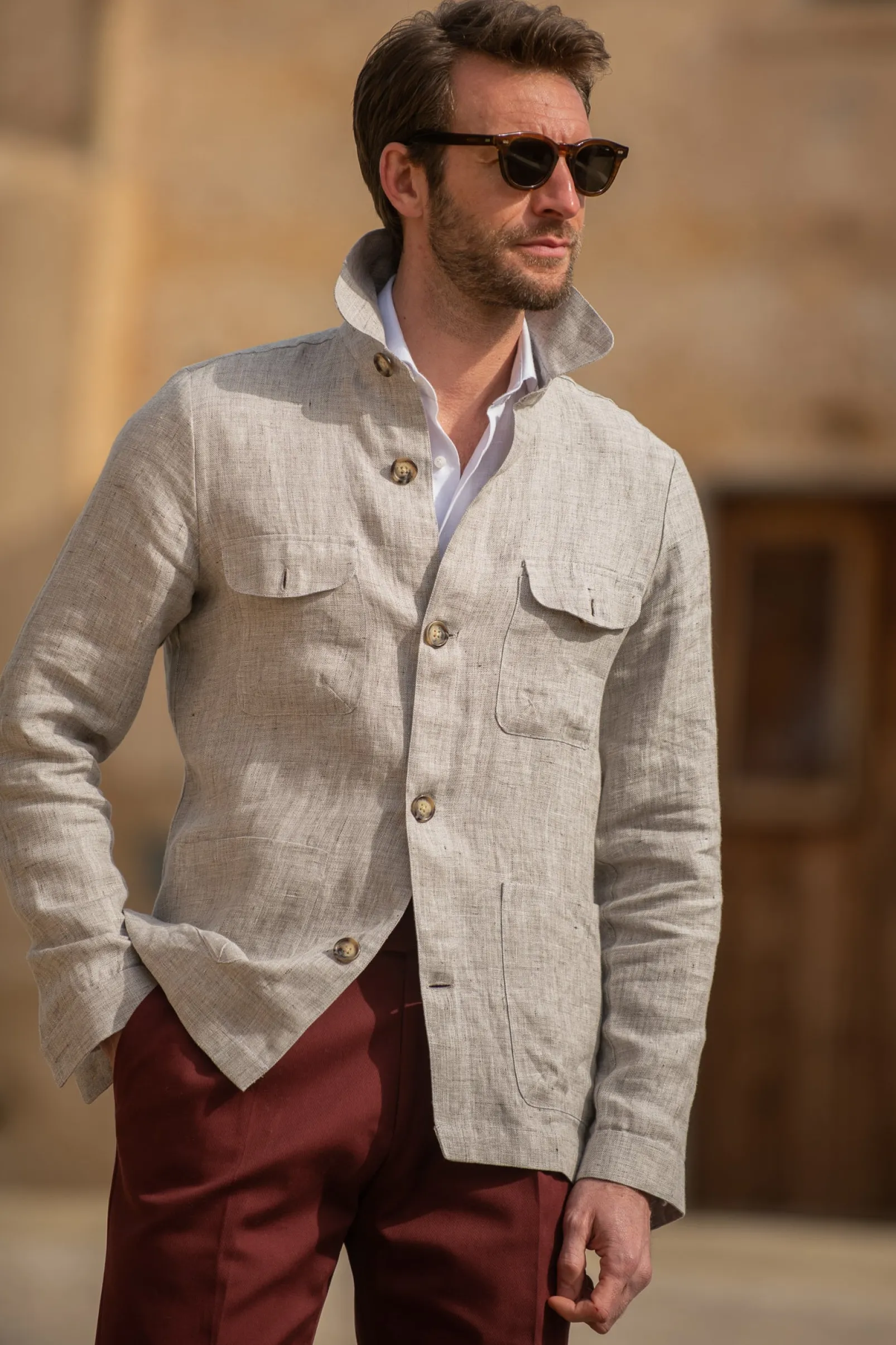 bordeaux_cotton_trousers__4.webp Bordeaux cotton trousers "Soragna Capsule Collection" - Made in Italy